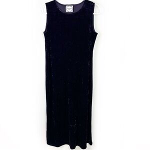 Vintage Dressing Clio Witchy Gothic deep purple tank purple velvet maxi dress M